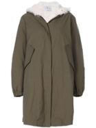 Forte Couture Fur Lining Parka Coat - Green