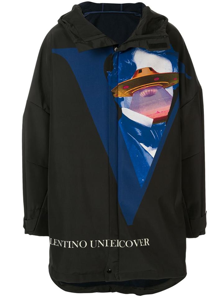 Undercover Undercover X Valentino Hooded Coat - Black