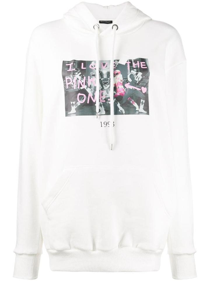 Throwback. 1993 Pink Hoodie - White