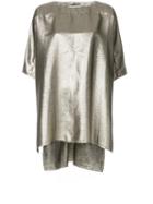 Faith Connexion Metallic (grey) Shift Blouse, Women's, Size: Medium, Silk/polyester/viscose