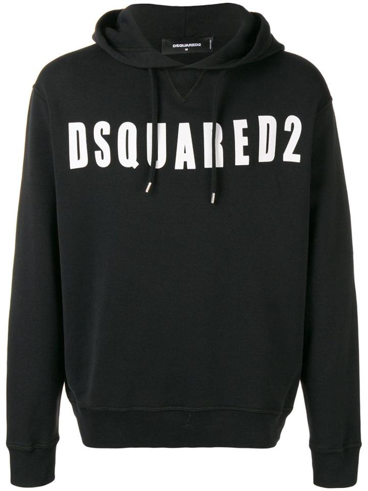 Dsquared2 Logo Printed Hoodie - Black