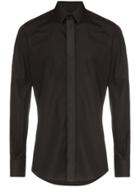 Dolce & Gabbana Logo Placket Trim Shirt - Black
