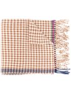 Ps By Paul Smith Check Print Scarf - Brown