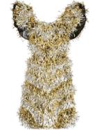 Dolce & Gabbana Tinsel Embellished Dress - Gold
