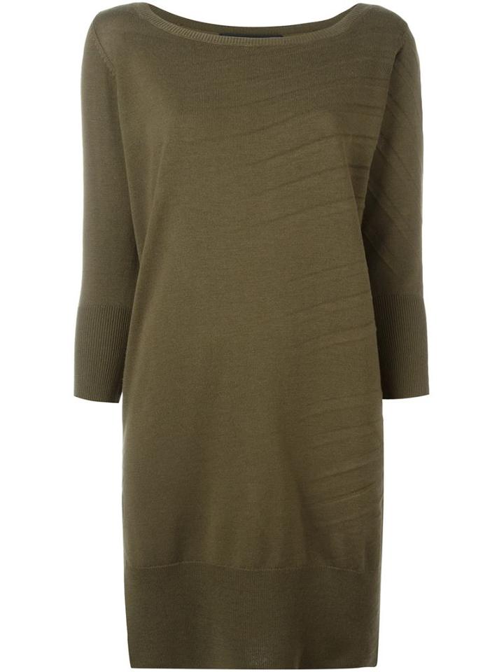 Jay Ahr Jumper Dress, Women's, Size: 36, Green, Wool