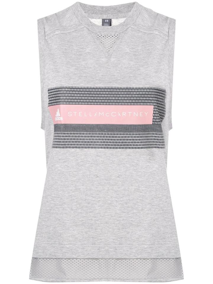 Adidas By Stella Mccartney Logo Mesh Tank Top - Grey