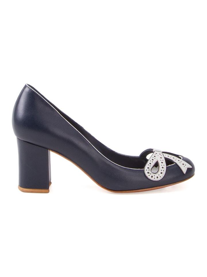 Sarah Chofakian Chunky Heel Pumps
