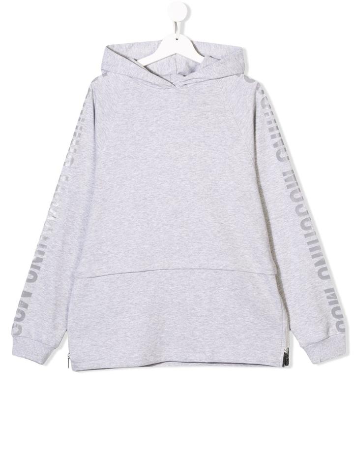 Moschino Kids Loose-fit Logo Hoodie - Grey