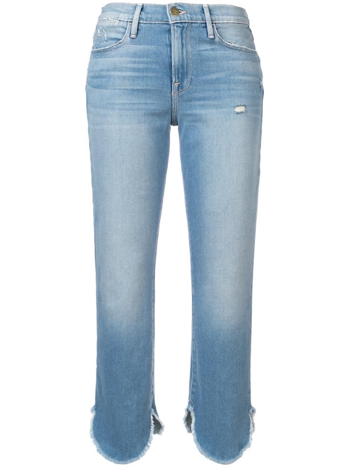 Frame Denim Le High Cropped Jeans - Blue
