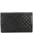 Chanel Vintage Quilted Flap Clutch - Black