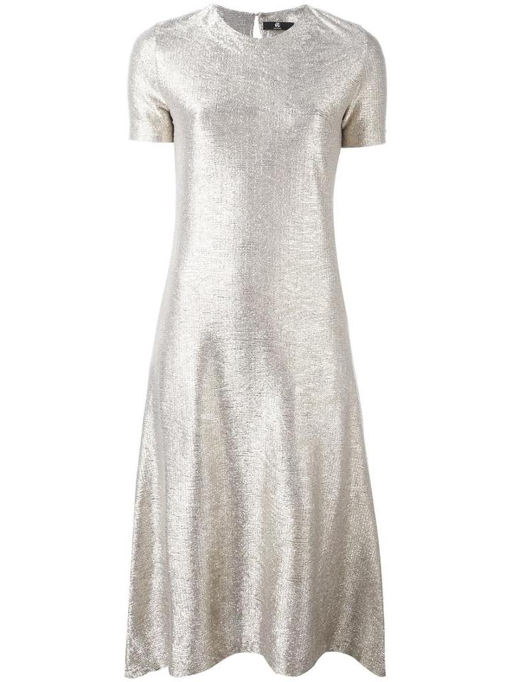 Ps By Paul Smith Metallic (grey) Dress, Women's, Size: 38, Polyester/silk