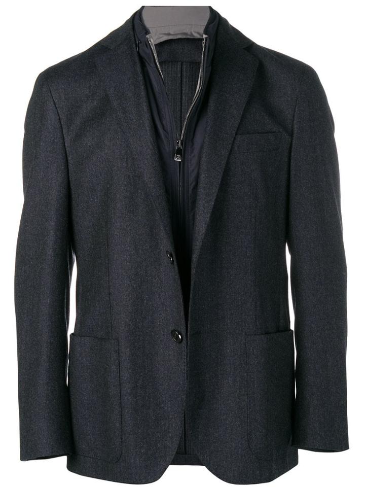 Corneliani Built-in Gilet Blazer - Blue
