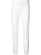 Elie Tahari Slim Fit Trousers, Women's, Size: 6, White, Polyester/triacetate