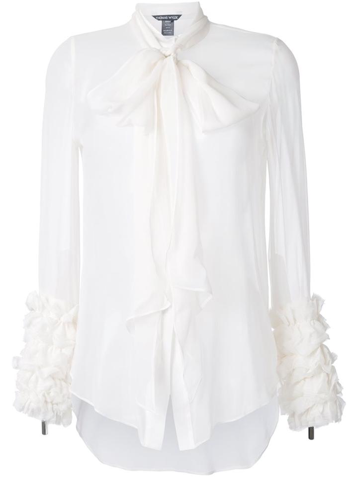 Thomas Wylde Ruffled Sleeve Top