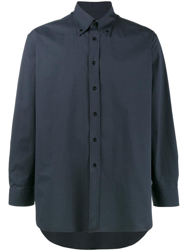 Raf Simons Navy Oversized Shirt - Blue