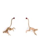 Marc Alary Ruby Monkey Earrings - Metallic