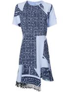 Altuzarra Asymmetric Beaded Hem Dress - Blue
