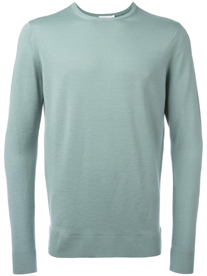 Sunspel Classic Jumper, Men's, Size: Medium, Green, Merino