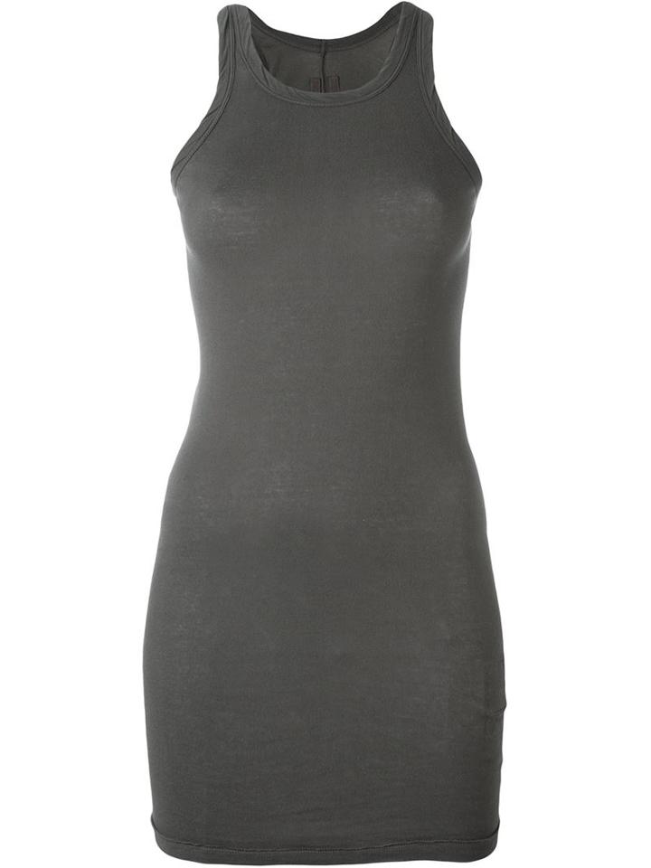 Rick Owens Drkshdw Long Tank Top, Women's, Size: L, Grey, Cotton