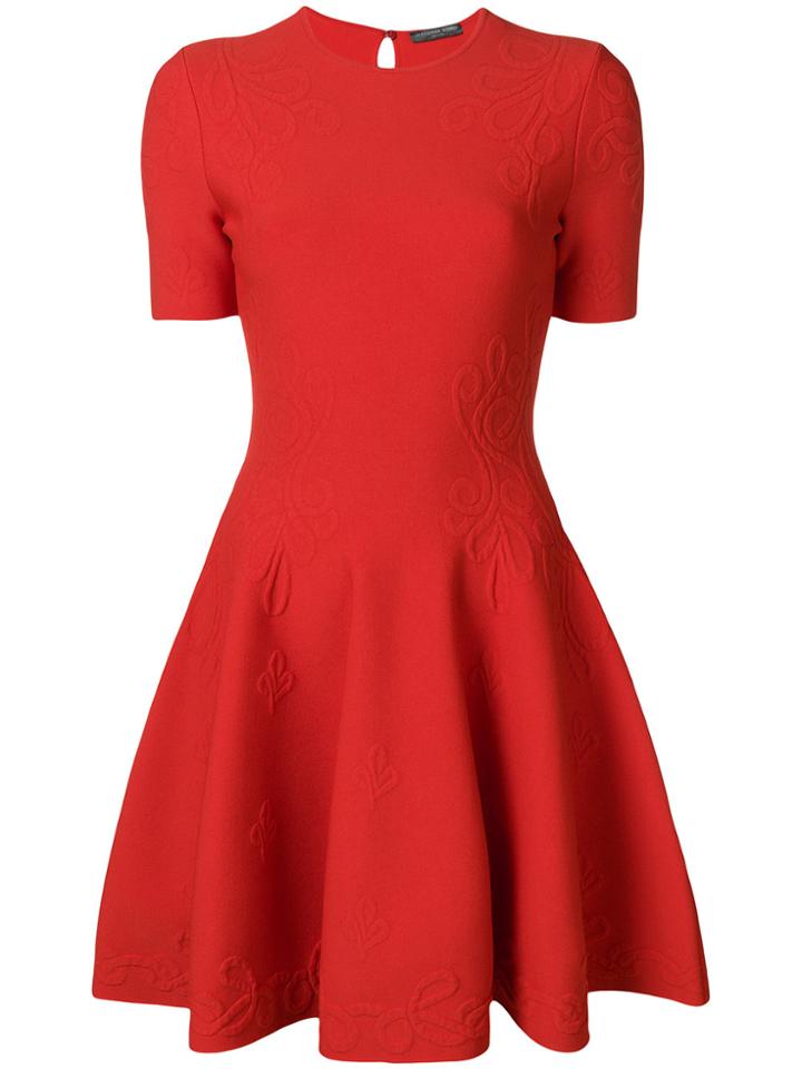 Alexander Mcqueen Textured Skater Dress