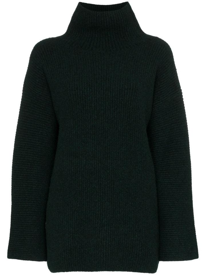 Jacquemus Ribbed Turtleneck Jumper - Green