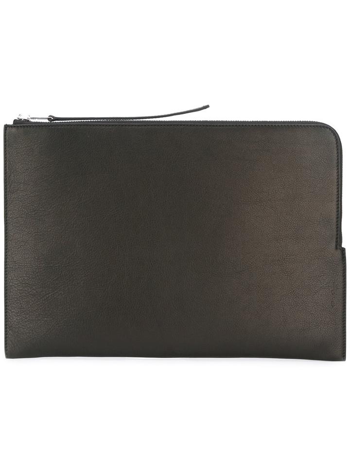 Rick Owens Large Clutch, Women's, Black, Calf Leather/lamb Skin