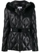 Escada Sport Belted Quilted Effect Jacket - Black