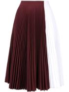 Calvin Klein 205w39nyc Colour Block Pleated Midi Skirt - White