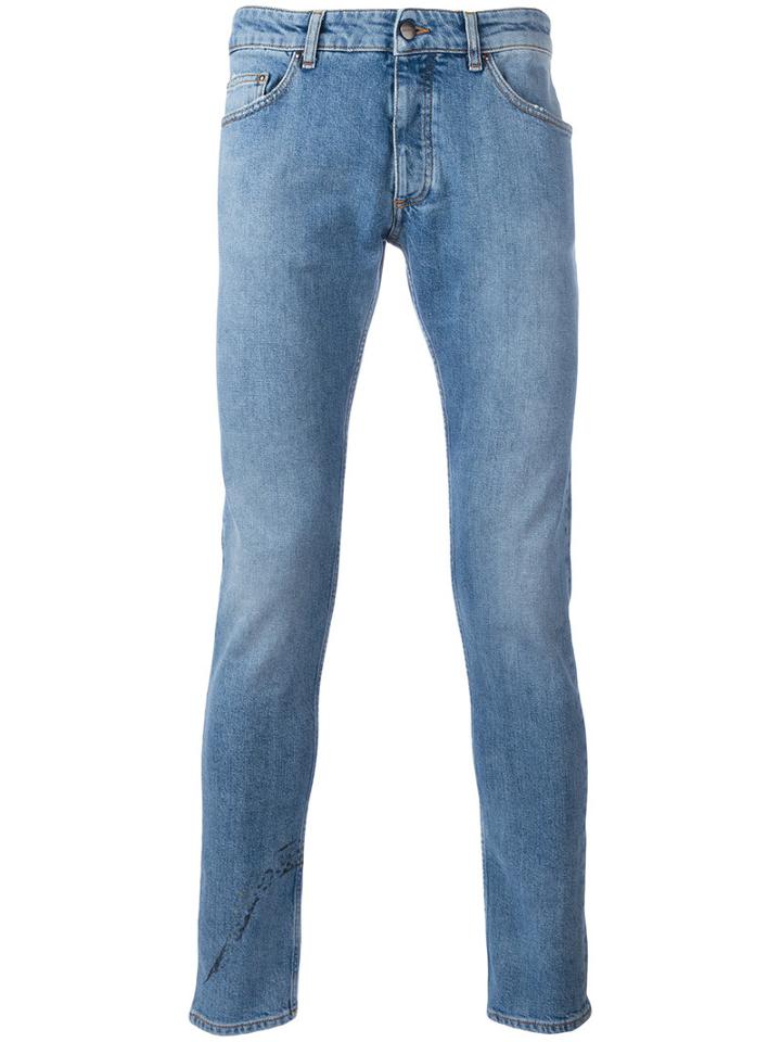 Palm Angels Skinny Jeans, Men's, Size: 31, Blue, Cotton