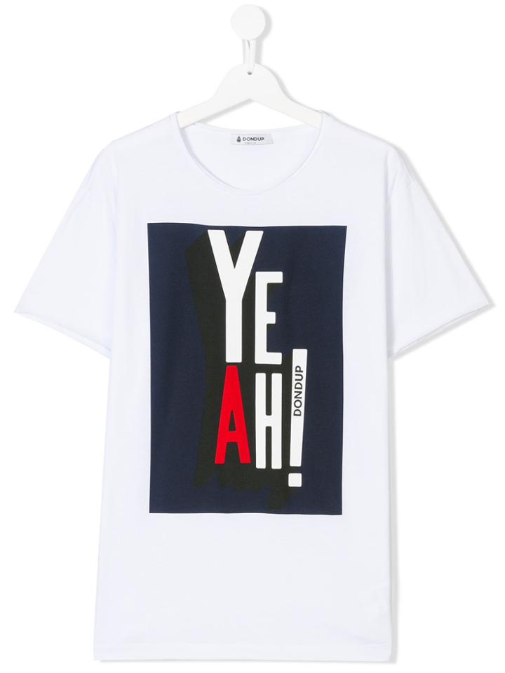 Dondup Kids Yeah Print T-shirt - White