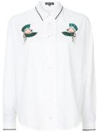 Markus Lupfer Beaded Bird Patch Shirt - White