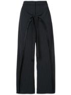 Yigal Azrouel Cropped Pinstripe Trousers - Black