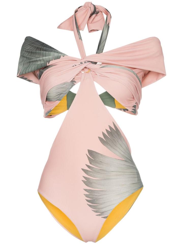 Johanna Ortiz Palm Beach Twisted Front Swimsuit - Pink