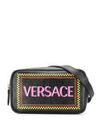 Versace 90s Vintage Logo Belt Bag - Black