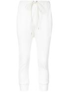 Bassike Cropped Trousers, Women's, Size: 6, White, Elastodiene/polyamide