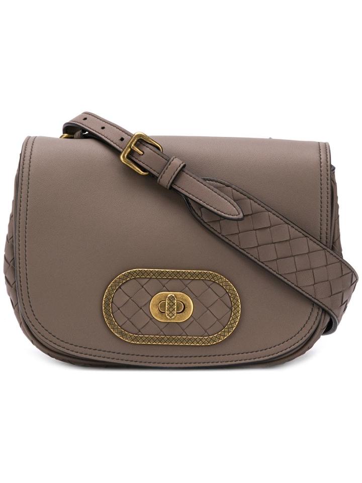 Bottega Veneta Bv Luna Crossbody Bag - Grey