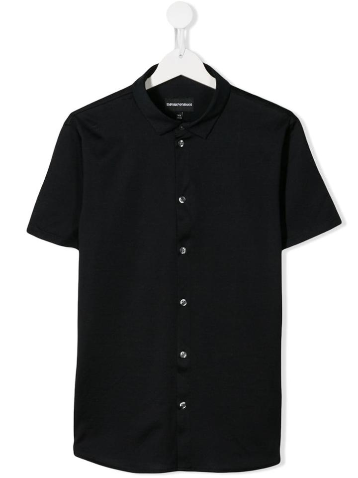 Emporio Armani Kids Teen Short Sleeve Shirt - Blue