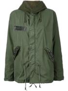 As65 U.s Army Hooded Military Coat, Women's, Size: Xxs, Green, Cotton/nylon