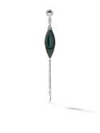 Fairfax & Roberts 18kt White Gold Enamel And Diamond Drop Earrings -