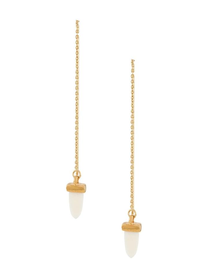 Isabel Marant Buffalo Bone Detail Drop Earrings - Gold