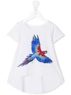Lapin House - Bird Print T-shirt - Kids - Spandex/elastane/viscose - 5 Yrs, Toddler Girl's, White