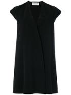 Harris Wharf London V-neck Waistcoat - Black