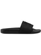 Gucci Gucci Logo Rubber Slide Sandal - Black