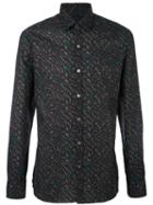 Lanvin Print Shirt, Men's, Size: 40, Black, Cotton
