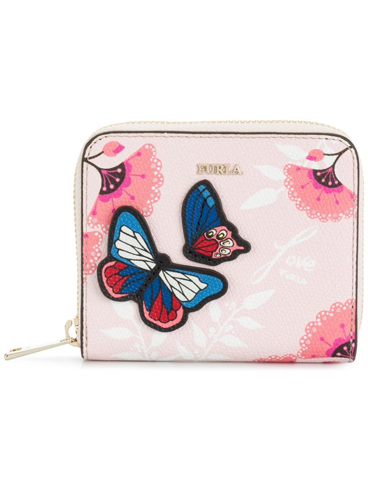 Furla Afrodite S Zip Around Purse - Pink & Purple