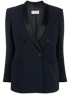 Alberto Biani Fitted Double-breasted Blazer - Blue