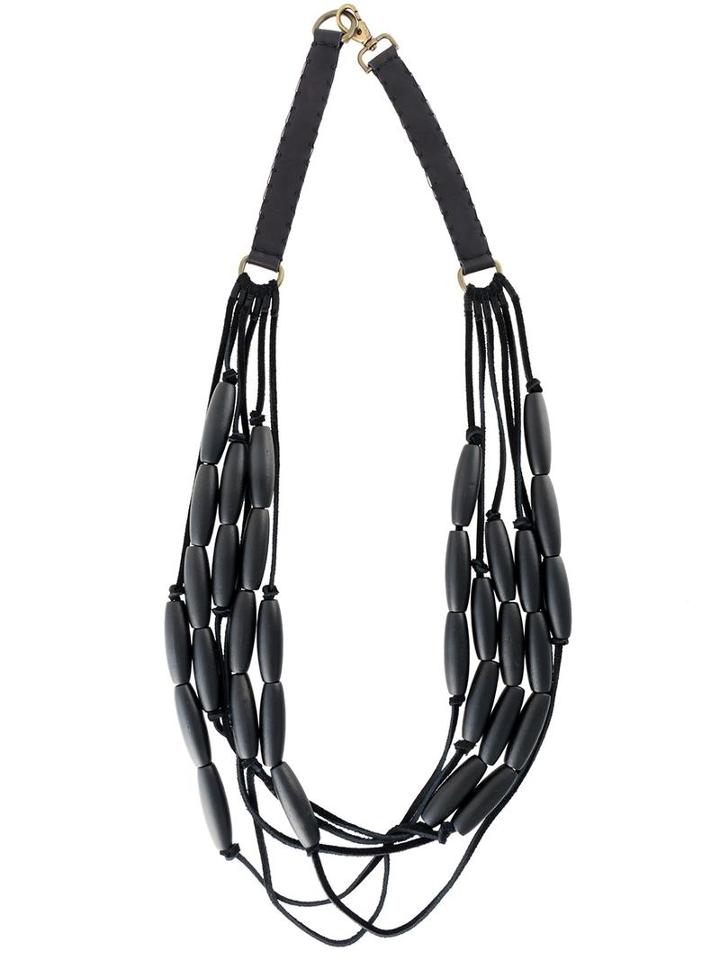 Marc Le Bihan Layered Beaded Necklace, Women's, Black