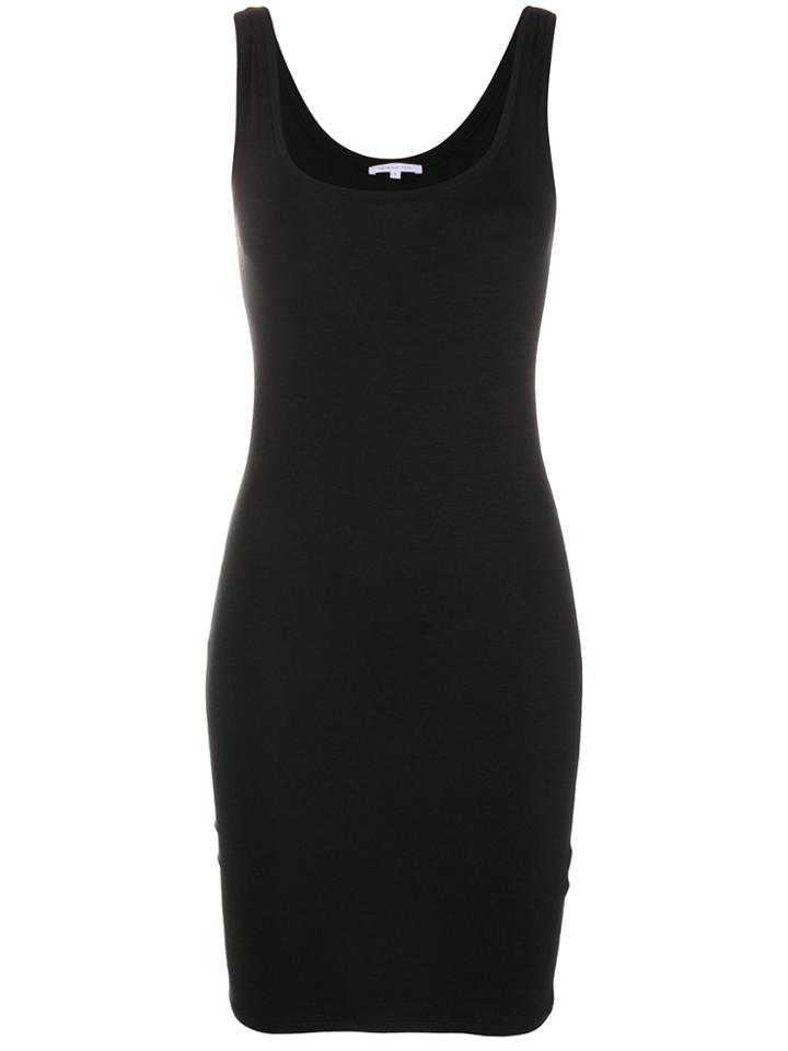 Patrizia Pepe Scoop Neck Mini Dress - Black