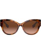 Burberry Eyewear Oversized Frame Sunglasses - Brown