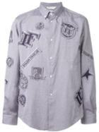 Golden Goose Deluxe Brand Patched Shirt, Men's, Size: S, Blue, Cotton